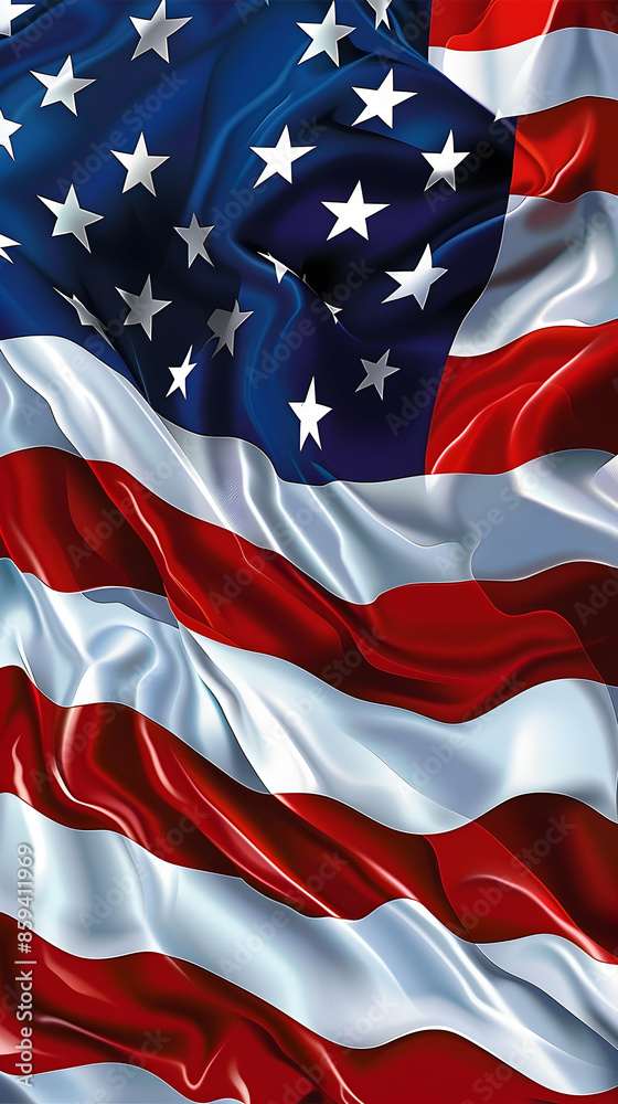 Close-up of the American flag waving with vibrant red, white, and blue colors, symbolizing patriotism and national pride. Close-up of the American flag waving with vibrant red, white, and blue colors, symbolizing patriotism and national pride.