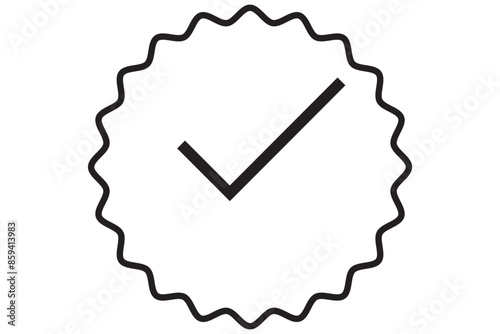 Approved icon vector illustration. Certified Medal Icon. check mark