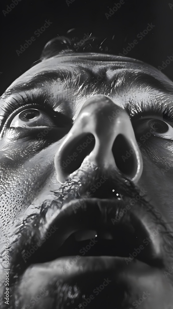 Man's Intense Closeup Shows Extreme Stress and Awe
Man's Intense Closeup Shows Extreme Stress and Awe