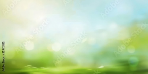 Abstract Green and Blue Blurred Background
