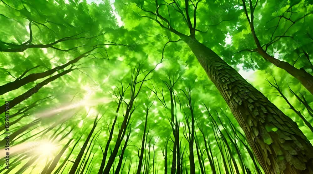 Nature's Light: Sunlit Summer Canopy Nature's Light: Sunlit Summer Canopy