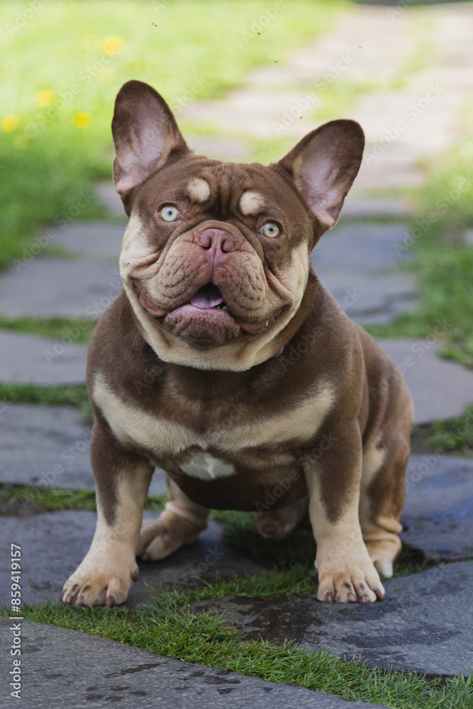 Handsome brown beautiful chocolate french bulldog Handsome brown beautiful chocolate french bulldog