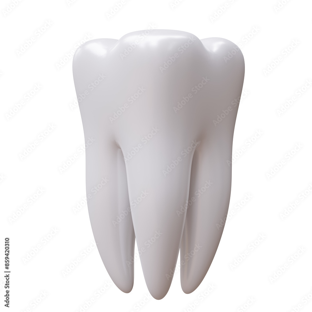 Tooth isolated on white transparent, 3d render Tooth isolated on white transparent, 3d render