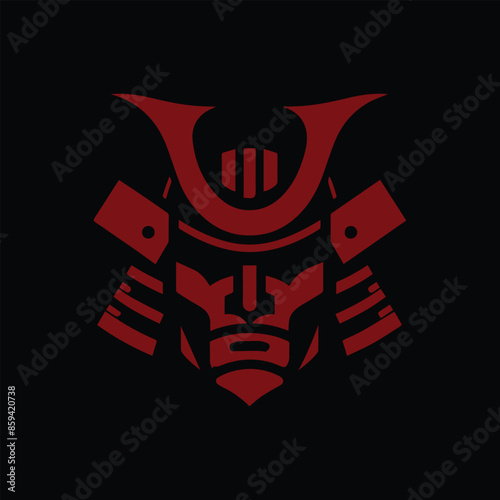 illustration of samurai head. fit for  T-shirt design
