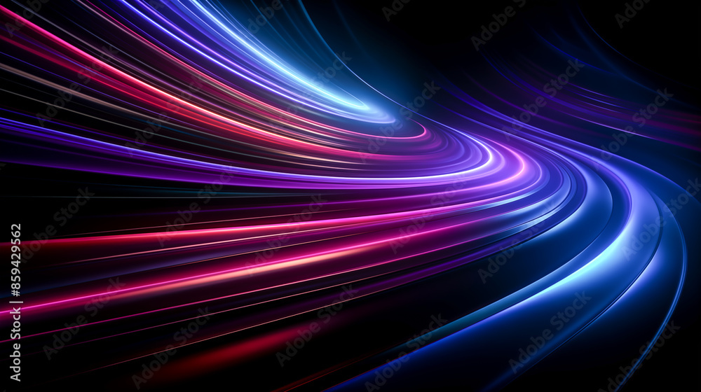 Gradient blue purple neon abstract striped technology background. Gradient blue purple neon abstract striped technology background.