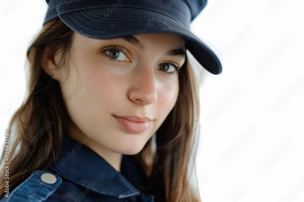 A woman wearing a hat and denim jacket, suitable for use in lifestyle or fashion photography A woman wearing a hat and denim jacket, suitable for use in lifestyle or fashion photography