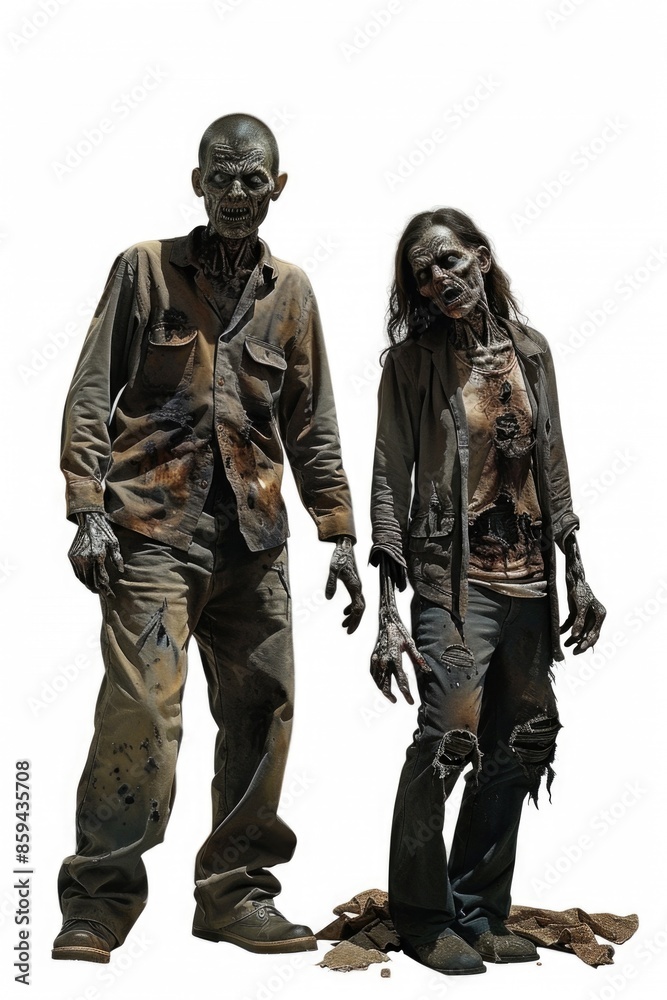 Fototapeta premium Two people standing side by side, possibly in a casual or social setting