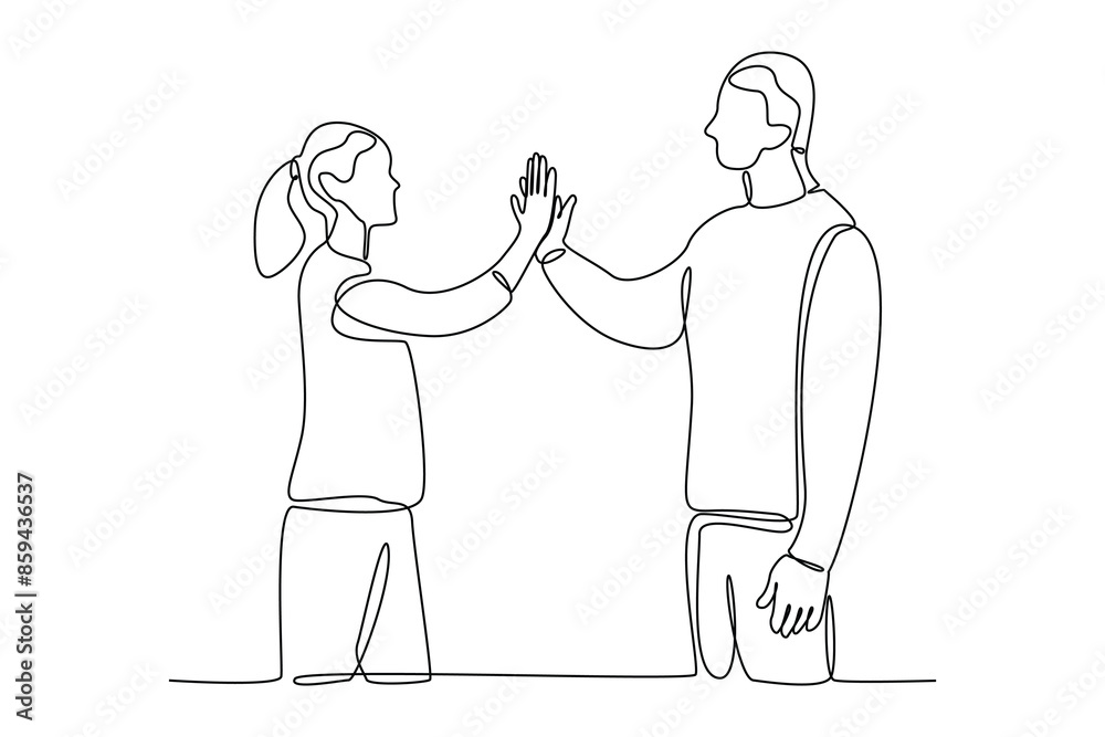 One continuous line drawing of a couple meeting after a long separation. Frienship, meet up, gathering. simple line. One continuous line drawing of a couple meeting after a long separation. Frienship, meet up, gathering. simple line.
