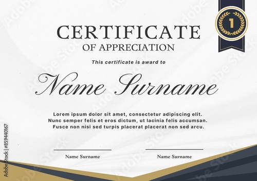 award certificate template design, Certificate of Appreciation template, Certificate of achievement, awards diploma. day 54