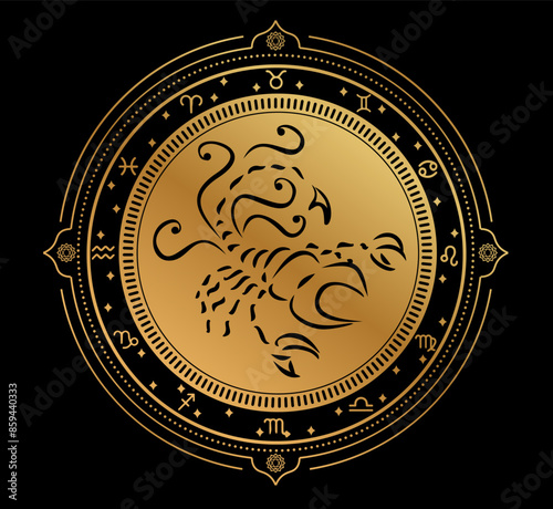 The illustration - zodiac sign in the modern style.
