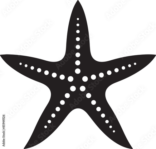 Star Fish Silhouette Vector Illustration White Background