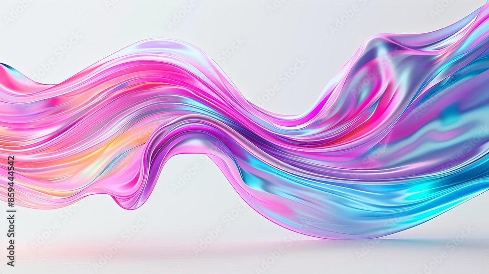 Abstract flowing iridescent fabric in pink, blue and purple shades. Abstract flowing iridescent fabric in pink, blue and purple shades.