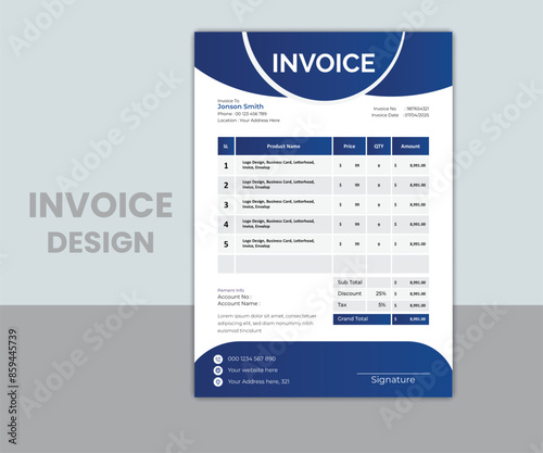 corporate invoice design