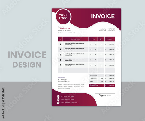 corporate invoice design