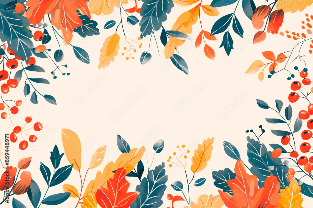 Fototapeta premium Leaves, flowers and nature.
