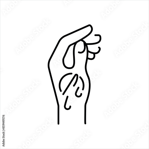Cuts line color icon. Household injuries sign for web page