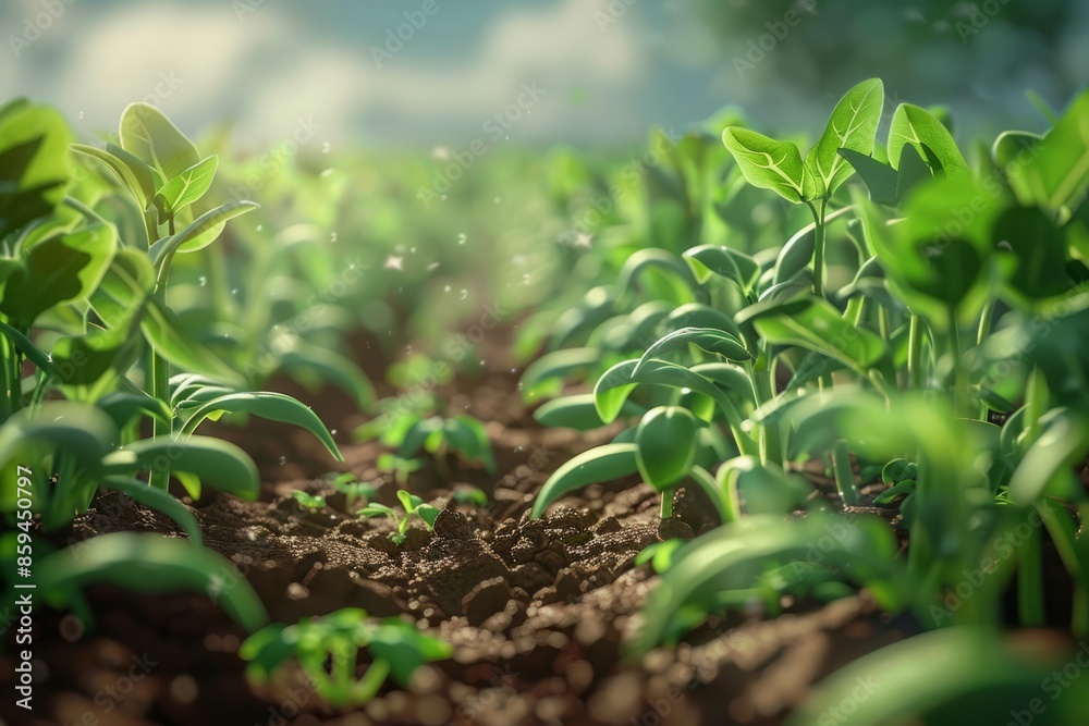 Arugula thrives on a lush plantation, its verdant leaves vibrant and crisp, cultivated organically to ensure freshness and quality Arugula thrives on a lush plantation, its verdant leaves vibrant and crisp, cultivated organically to ensure freshness and quality