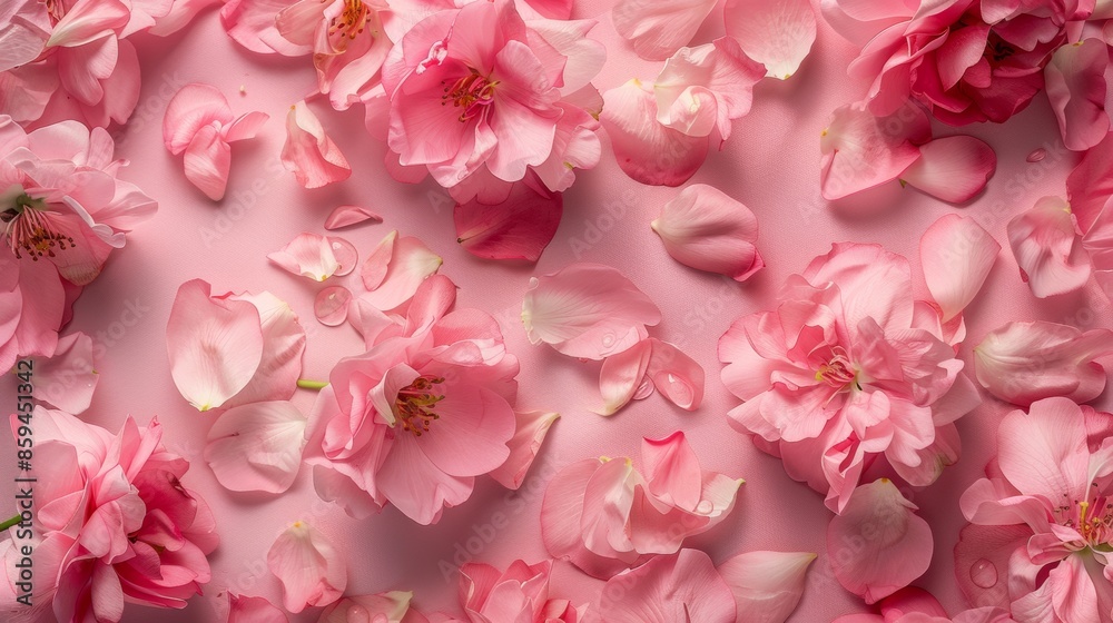 Pink Flower Petals Scattered on Surface Pink Flower Petals Scattered on Surface