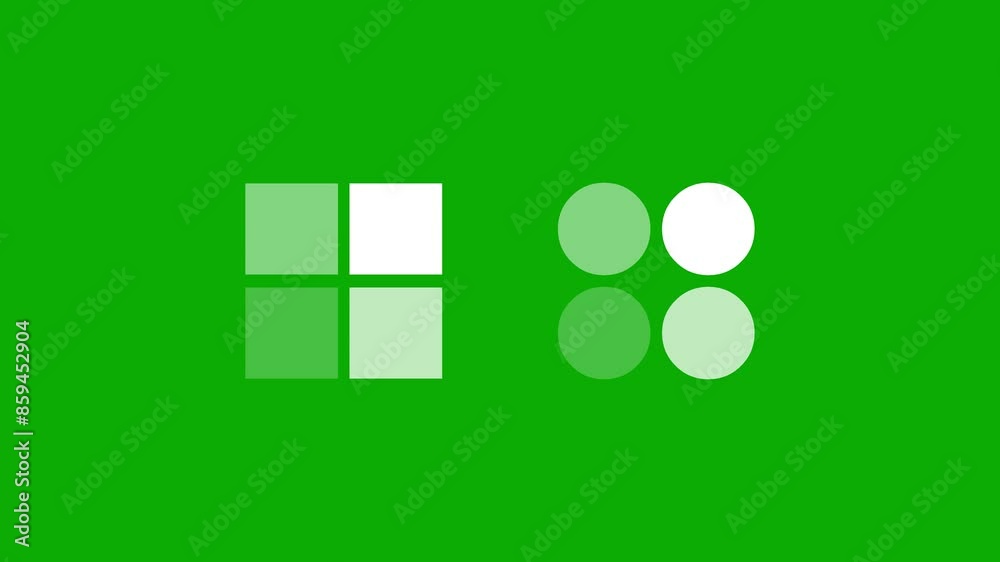 Digital buffering symbols motion graphics with green screen background