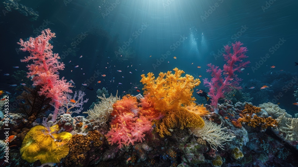 Obraz premium coral reef and fishes