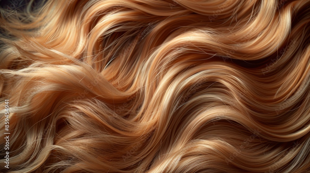 A vibrant close-up photograph showcasing silky golden hair flowing in soft, glossy waves with beautiful highlights, emphasizing texture and movement. A vibrant close-up photograph showcasing silky golden hair flowing in soft, glossy waves with beautiful highlights, emphasizing texture and movement.