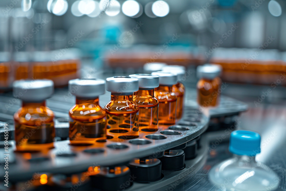 Industrial production of vaccines. For medical brochures and vaccination promotion Industrial production of vaccines. For medical brochures and vaccination promotion