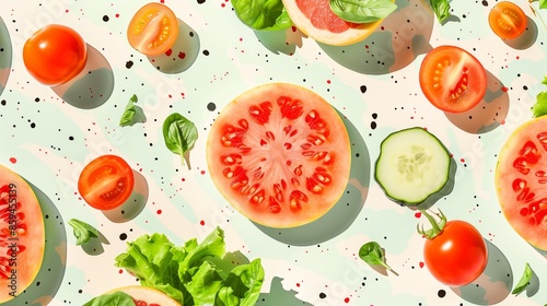 background featuring patterns inspired by food