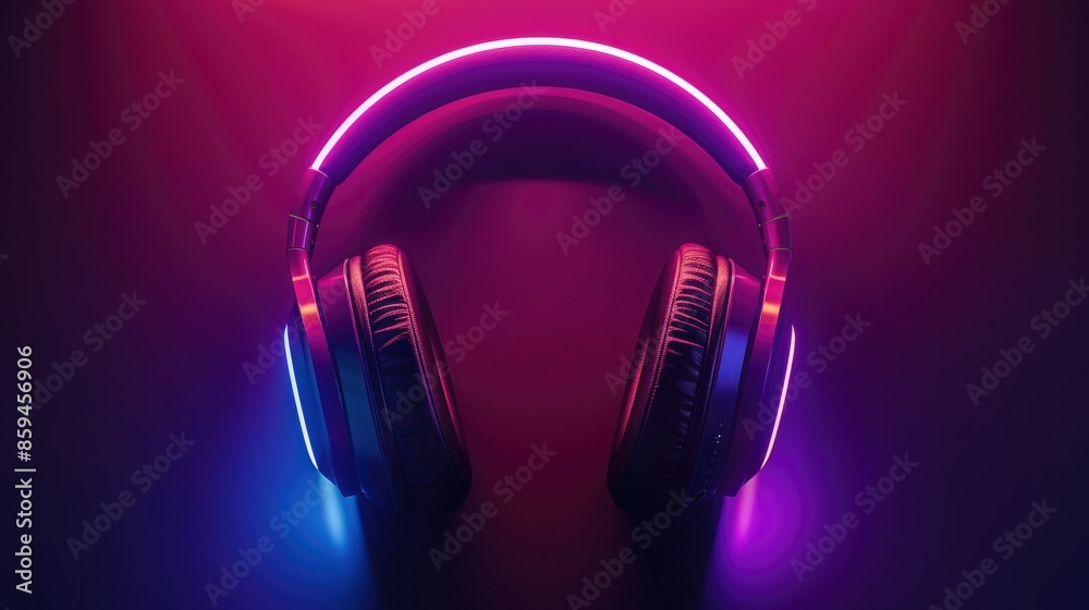 A design featuring headphones with RGB LED lights, showcasing a range of colors and patterns for personalization. A design featuring headphones with RGB LED lights, showcasing a range of colors and patterns for personalization.