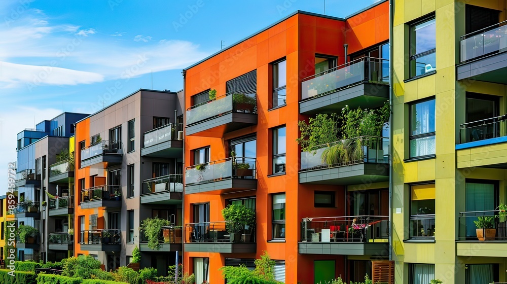 Modern apartment buildings Modern apartment buildings