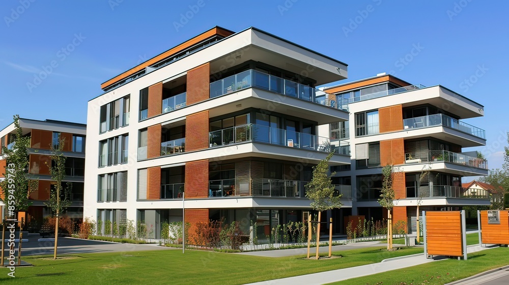 Modern apartment buildings Modern apartment buildings