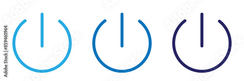 Power button icon vector isolated on white background, logo concept of power button sign on white background, black filled symbol icon