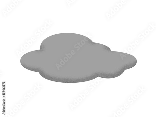 シンプルに立体的な雨雲のイラスト