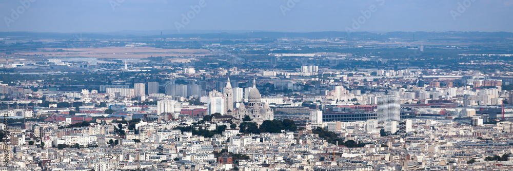 Aerial view of the Basilique Du Sacré-Coeur in Paris Aerial view of the Basilique Du Sacré-Coeur in Paris