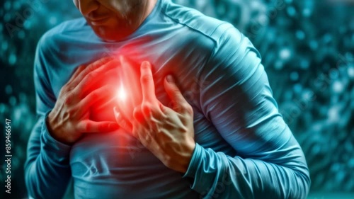 Heart Attack Symptoms. Recognize the Signs of a Cardiac Emergency. Concept Importance of  Heart Health. 4k  Video.