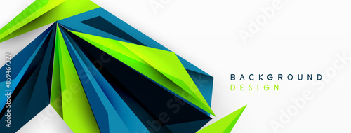 Minimal geometric abstract background. Low poly dynamic triangle design. Trendy techno business template for wallpaper, banner, background or landing