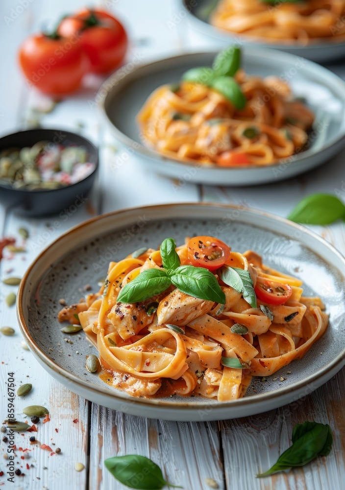 food, pasta, meal, spaghetti, plate, dish, dinner, Culinary photography of food with two small tomatoes and pumpkin seeds in the background, side view, food photos, a delicious dish with spaghetti wit food, pasta, meal, spaghetti, plate, dish, dinner, Culinary photography of food with two small tomatoes and pumpkin seeds in the background, side view, food photos, a delicious dish with spaghetti wit