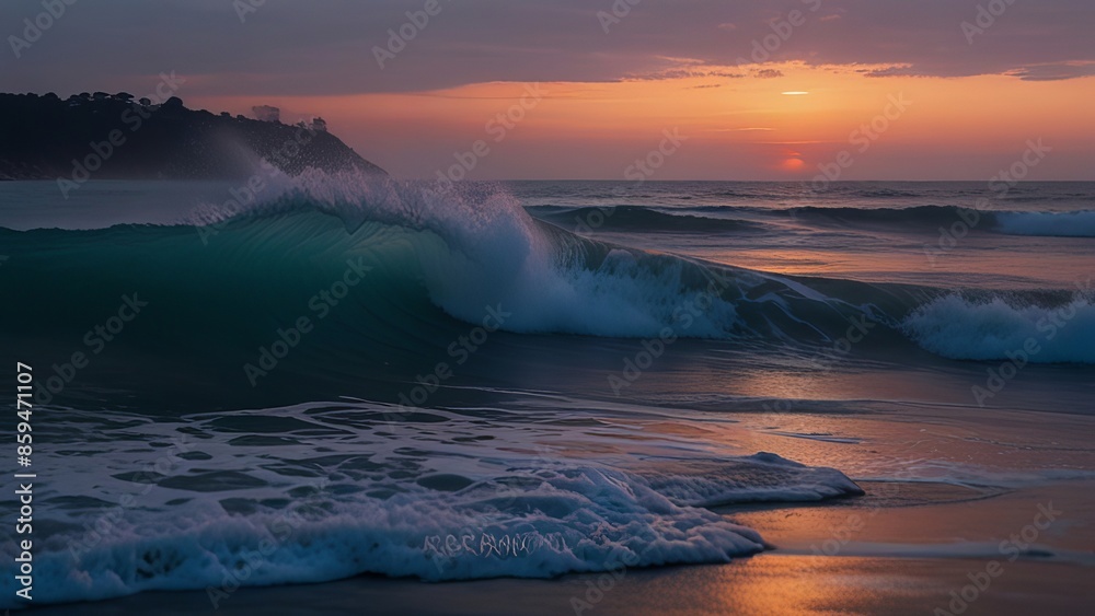Naklejka premium Ocean waves. Nature background.