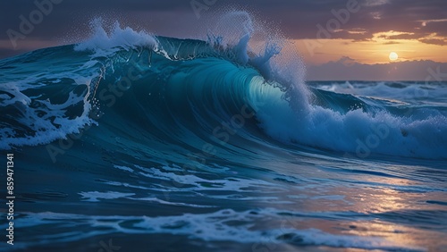 Ocean waves. Nature background.