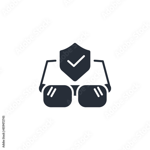 safety glasses icon. vector.Editable stroke.linear style sign for use web design,logo.Symbol illustration.