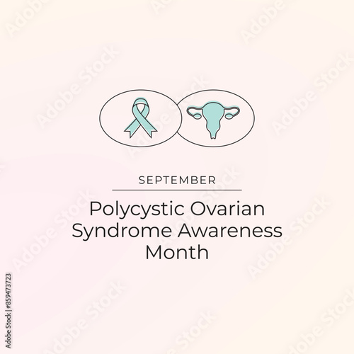 Polycystic Ovarian Syndrome Awareness Month. Line art design. Vector line art. Continuous line. Good for usage. eps 10.