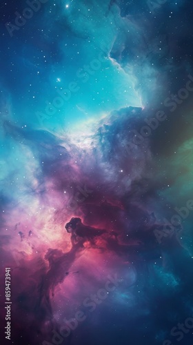 Wallpaper Mural A nebula with a calming color palette and smooth gradients, creating a peaceful desktop background Torontodigital.ca