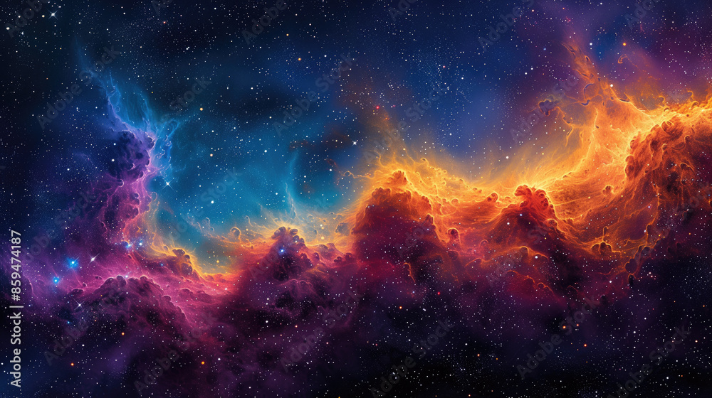 Cosmic space, stars and galaxies in outer space. Cosmic space, stars and galaxies in outer space.