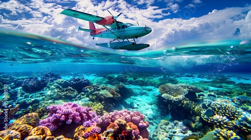 Seaplane Flying Low Over Vi...