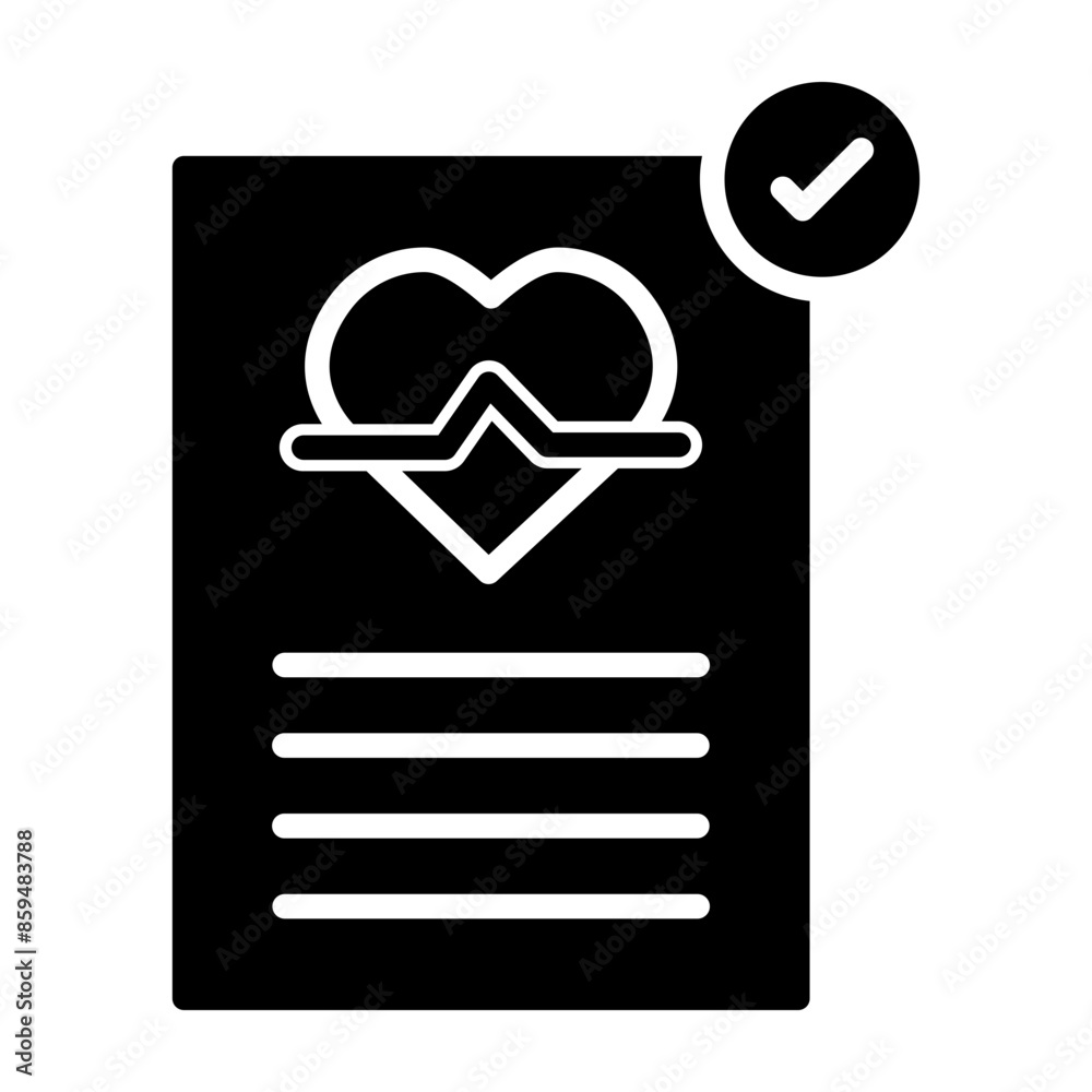 Health Check Vector Glyph Icon Health Check Vector Glyph Icon