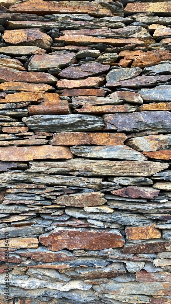 Fototapeta premium Close-Up of Traditional Slate Wall in Guadalajara, Spain