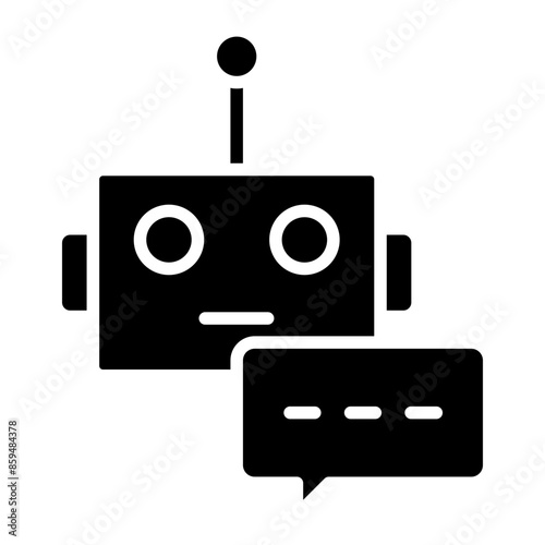 Chatbot Vector Glyph Icon