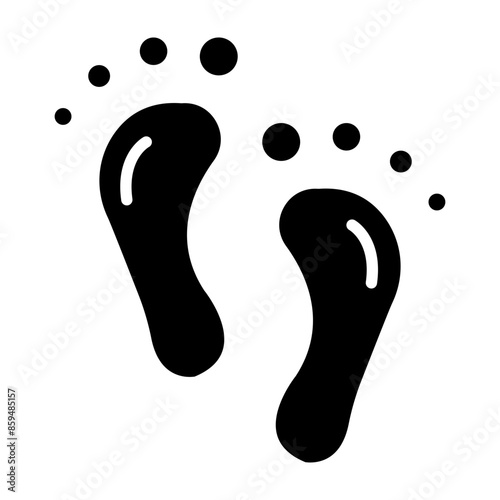 Barefoot Vector Glyph Icon