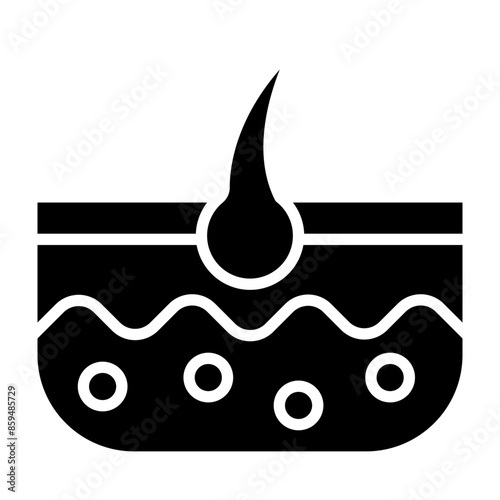 Hair Vector Glyph Icon