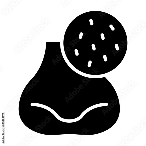 Blackhead Vector Glyph Icon