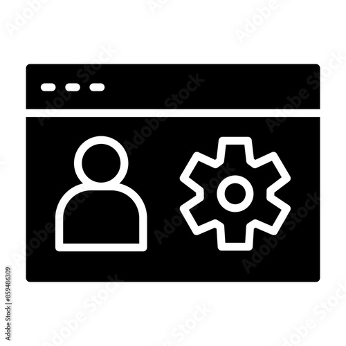 User Role Vector Glyph Icon